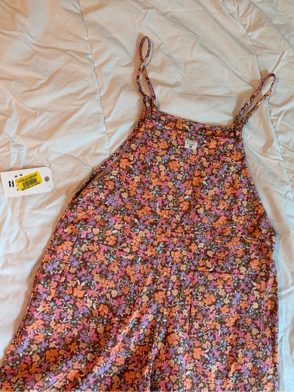 Billabong Pink and Purple Floral Kids One-Piece